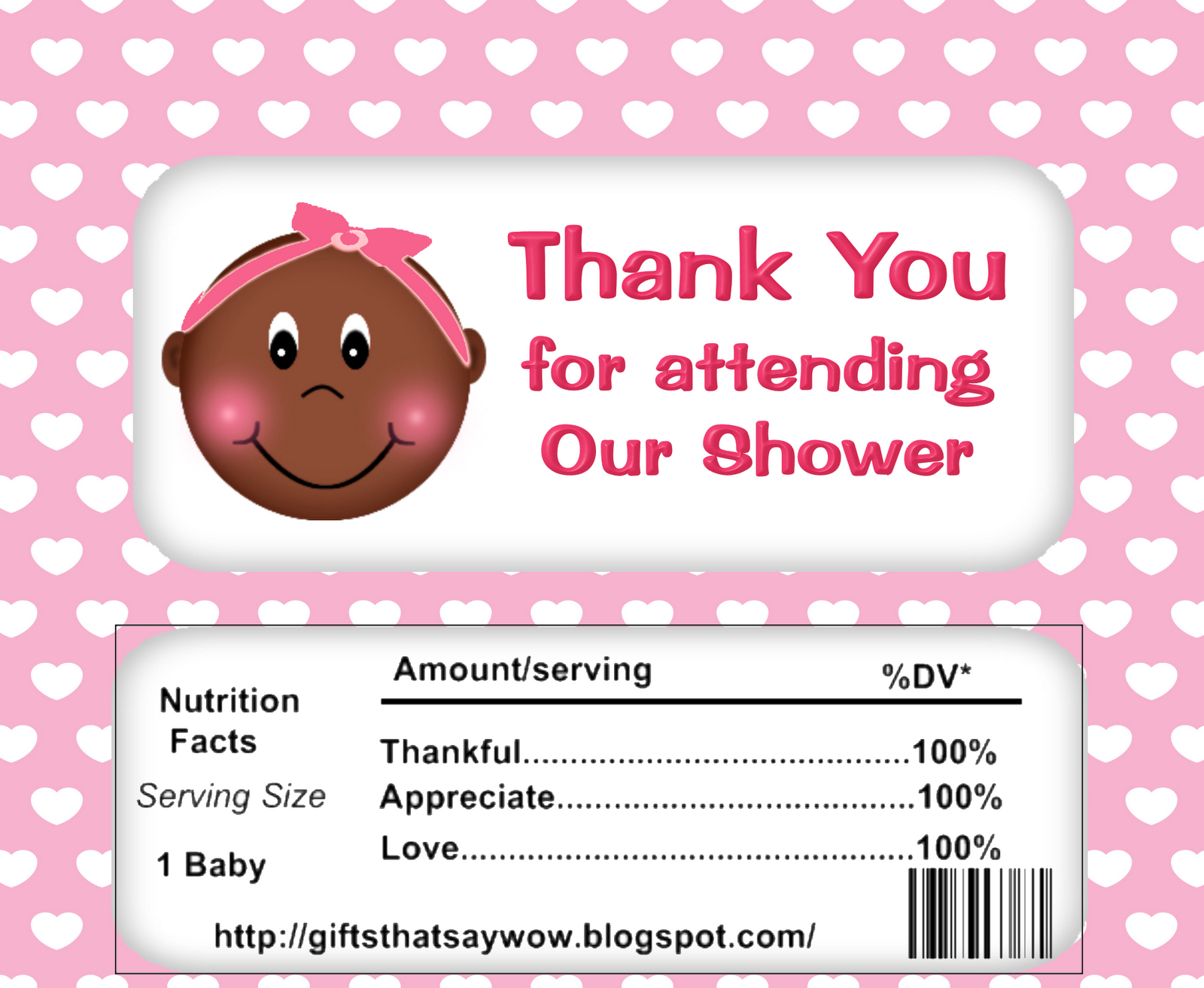 Gifts That Say Wow Free Printable African American Baby Shower Candy 