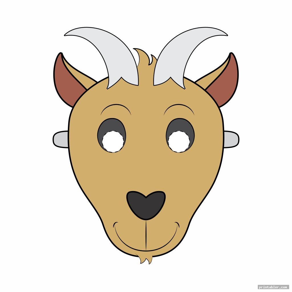 Goat Mask Printable Printable Calendar