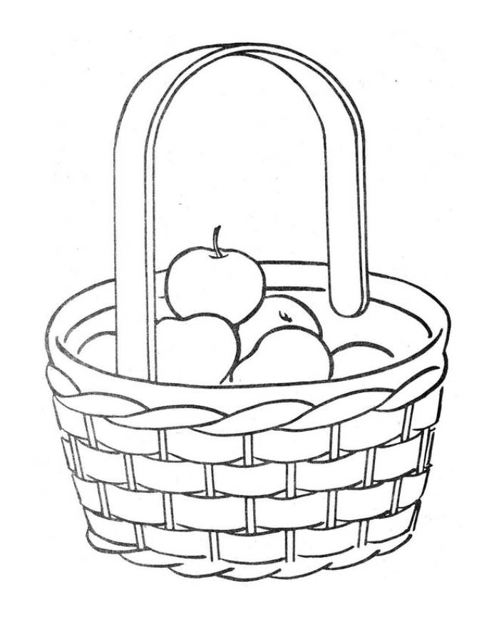 Gourmet Fruit Baskets Coloring Page