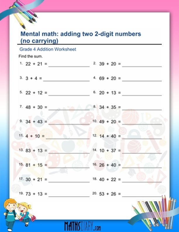 grade 4 maths worksheets