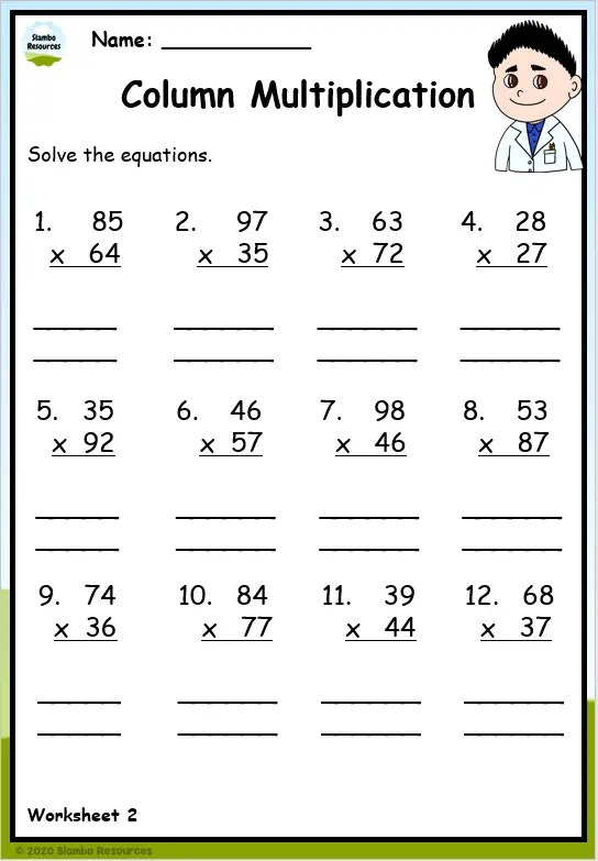 math worksheet grade 4