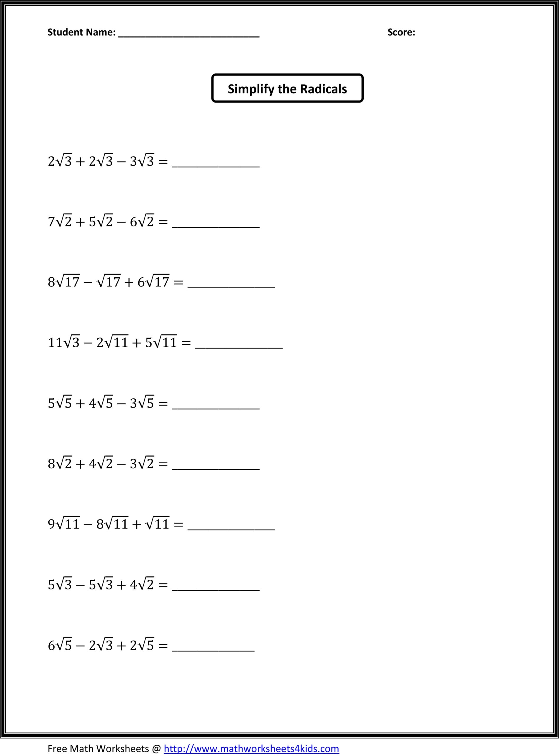 Grade 7 Math Worksheets Dev onallcylinders