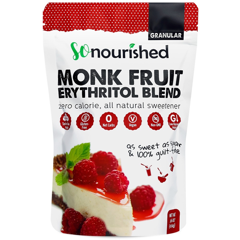 Granular Monk Fruit Erythritol Sweetener So Nourished