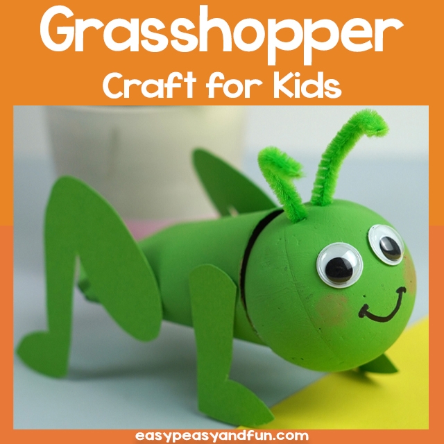 printable grasshopper craft template