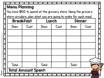 Grocery Store Math Activity By Kate Dunlap Teachers Pay Teachers