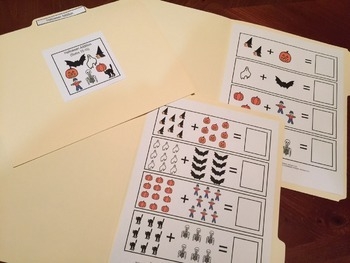 free printable addition file folder games