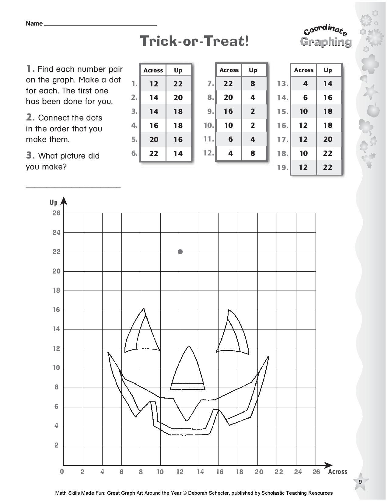 Halloween Math Graphing Worksheets Math Aids AlphabetWorksheetsFree