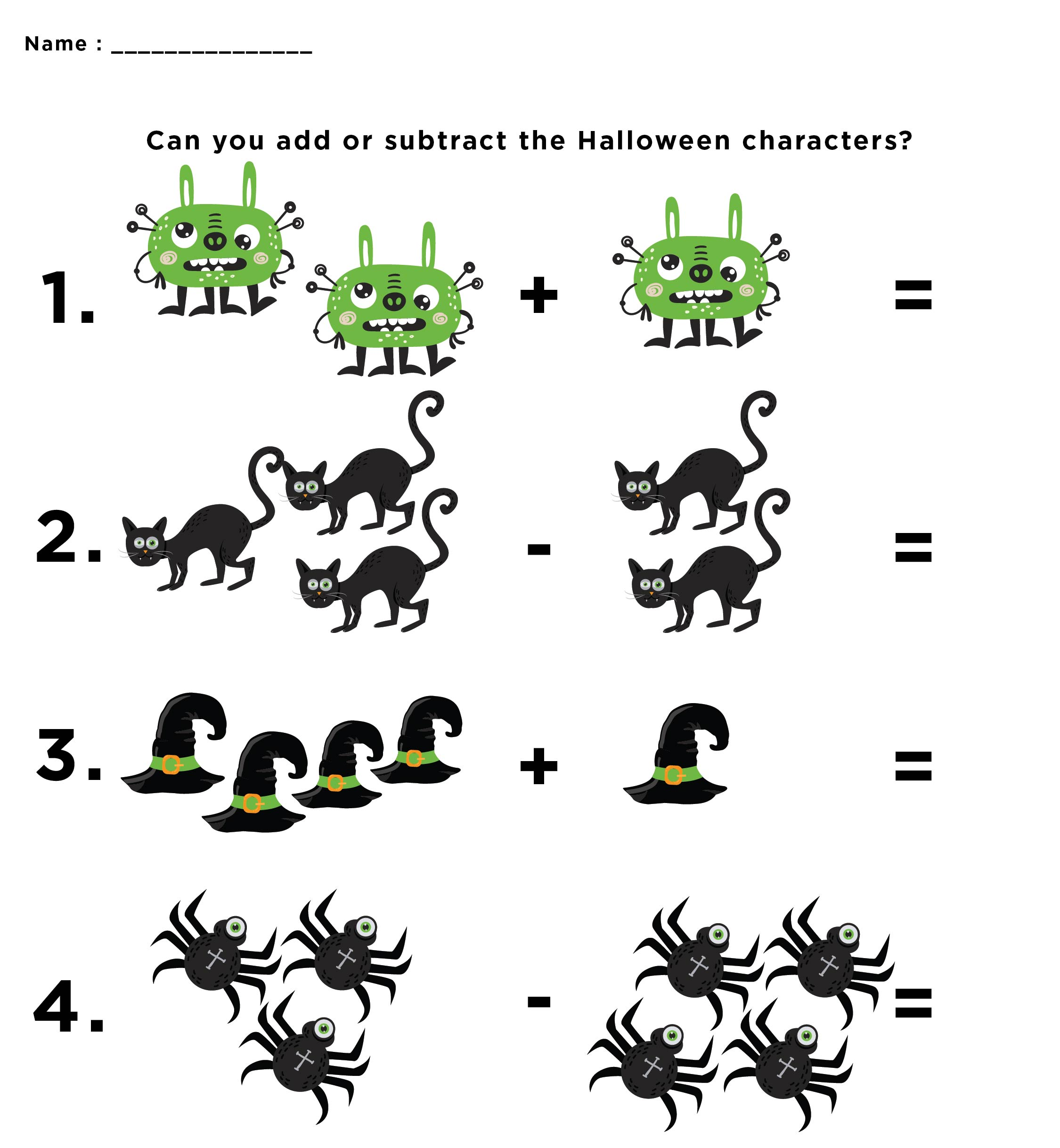 Halloween Math Worksheets Free Printable Printable Worksheets