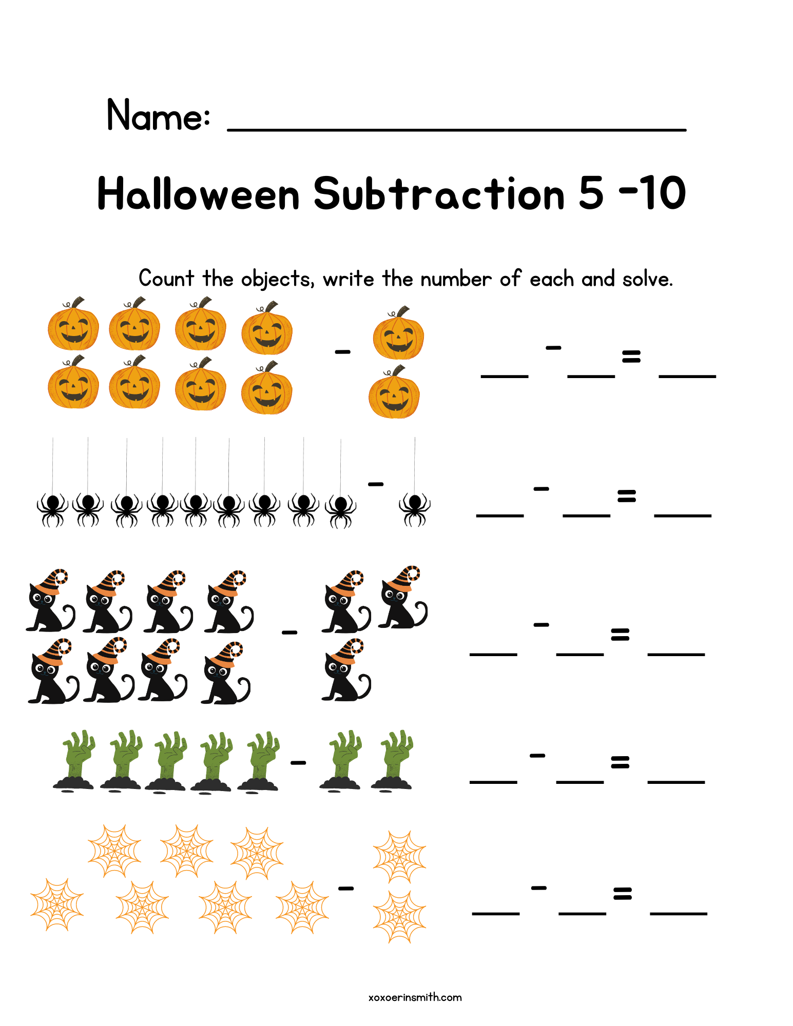 halloween math worksheets pdf