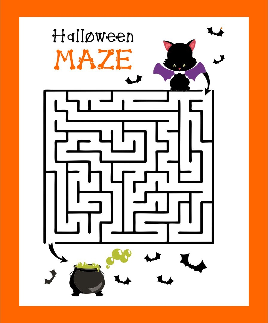 free printable halloween activity pages