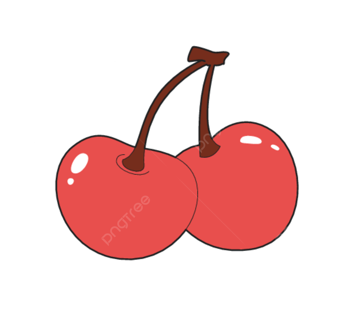 Hand Drawn Cherry Cherry Fruit Food Line Draft Hand Draw PNG And 