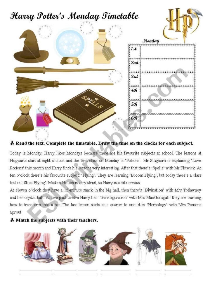 Harry Potter Printable Worksheets Peggy Worksheets