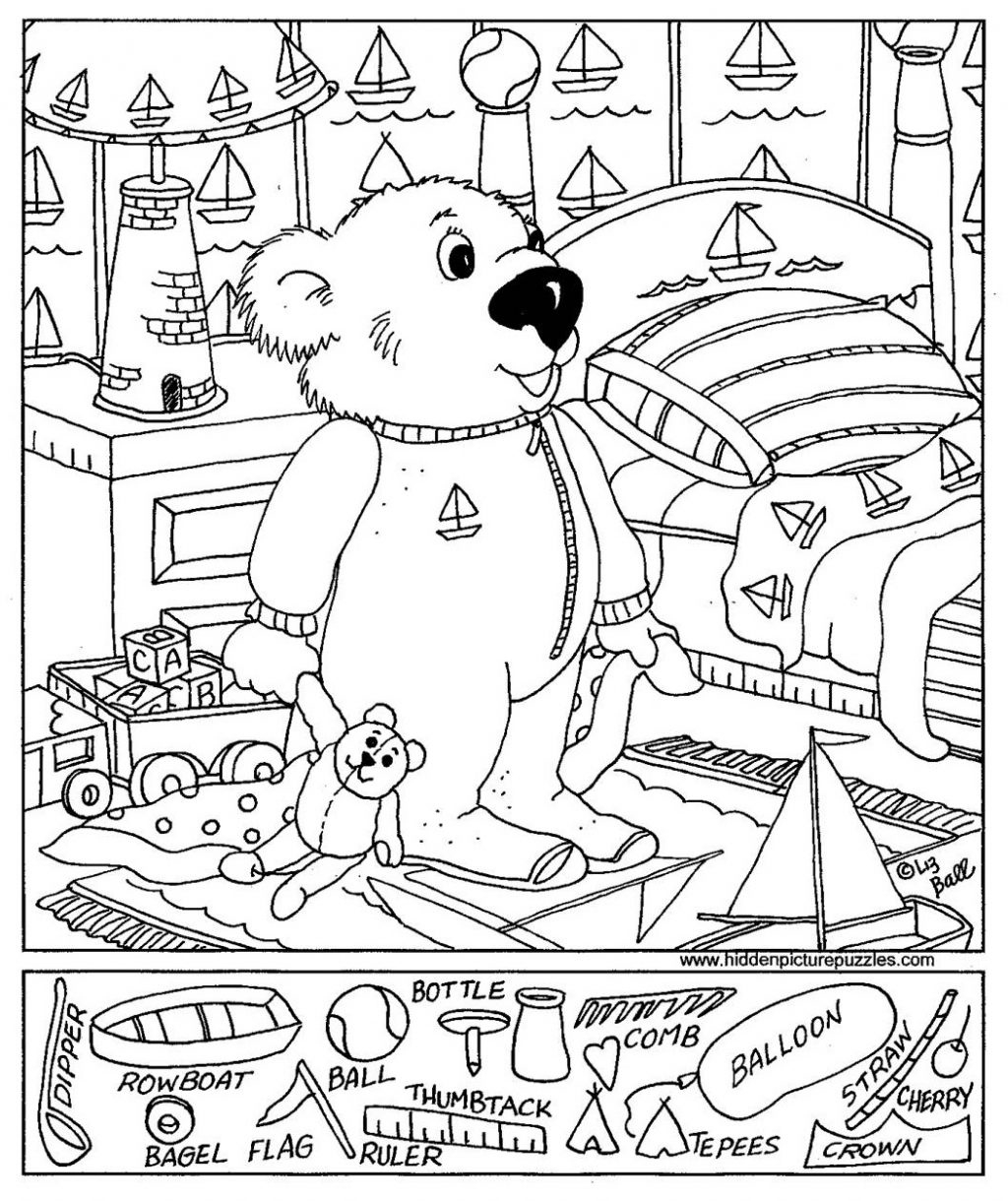 Hidden Object Worksheets Adults Hidden Pictures Printable
