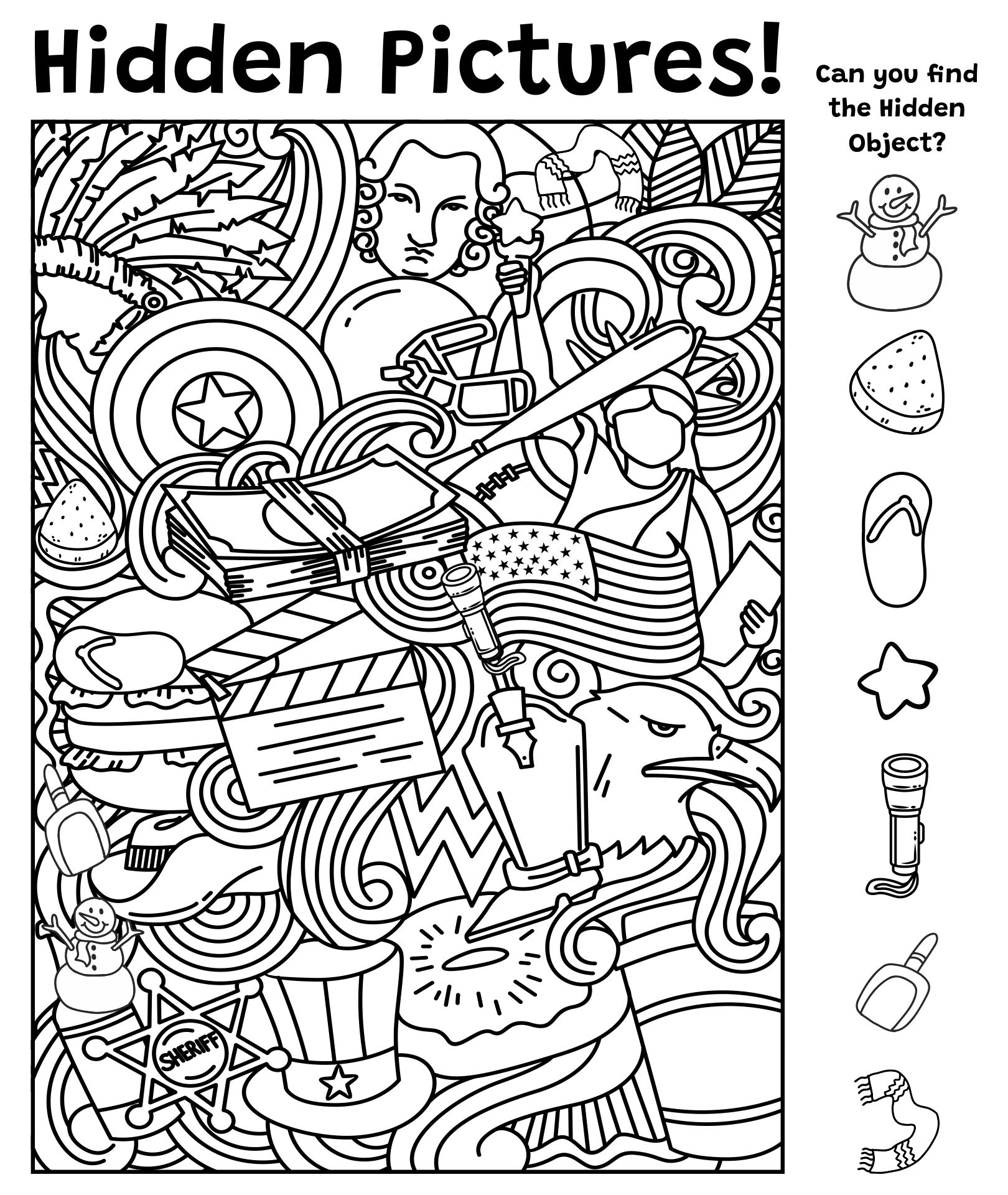 Hidden Objects Printable Adults