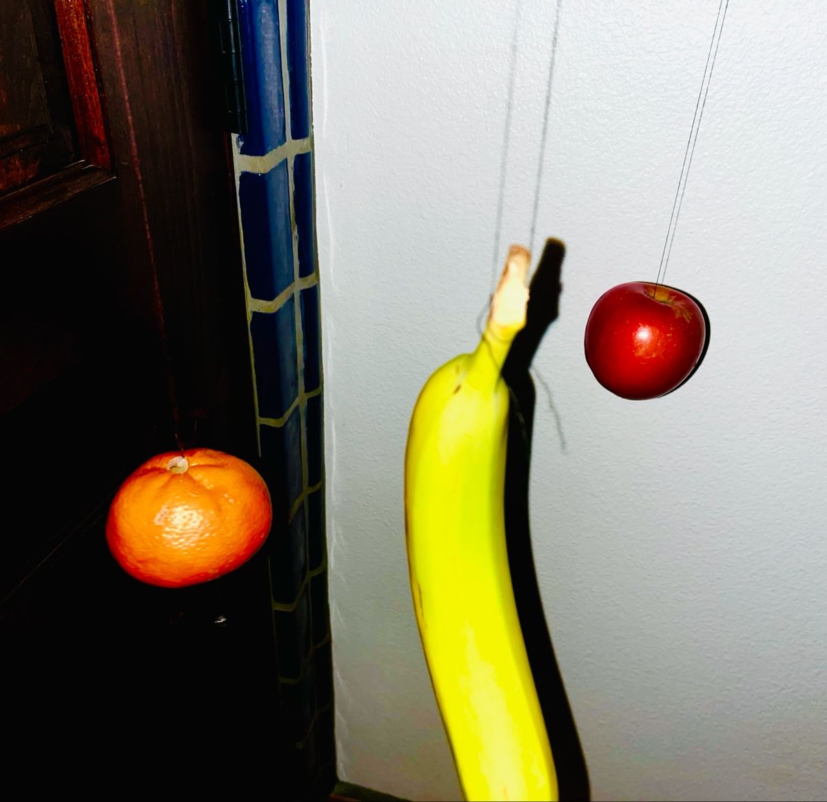 High Contrast Photos Of Fruit Floating Threateningly In The Night