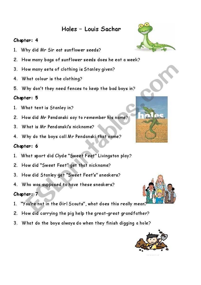 Holes Worksheets Printables Worksheets For Kindergarten