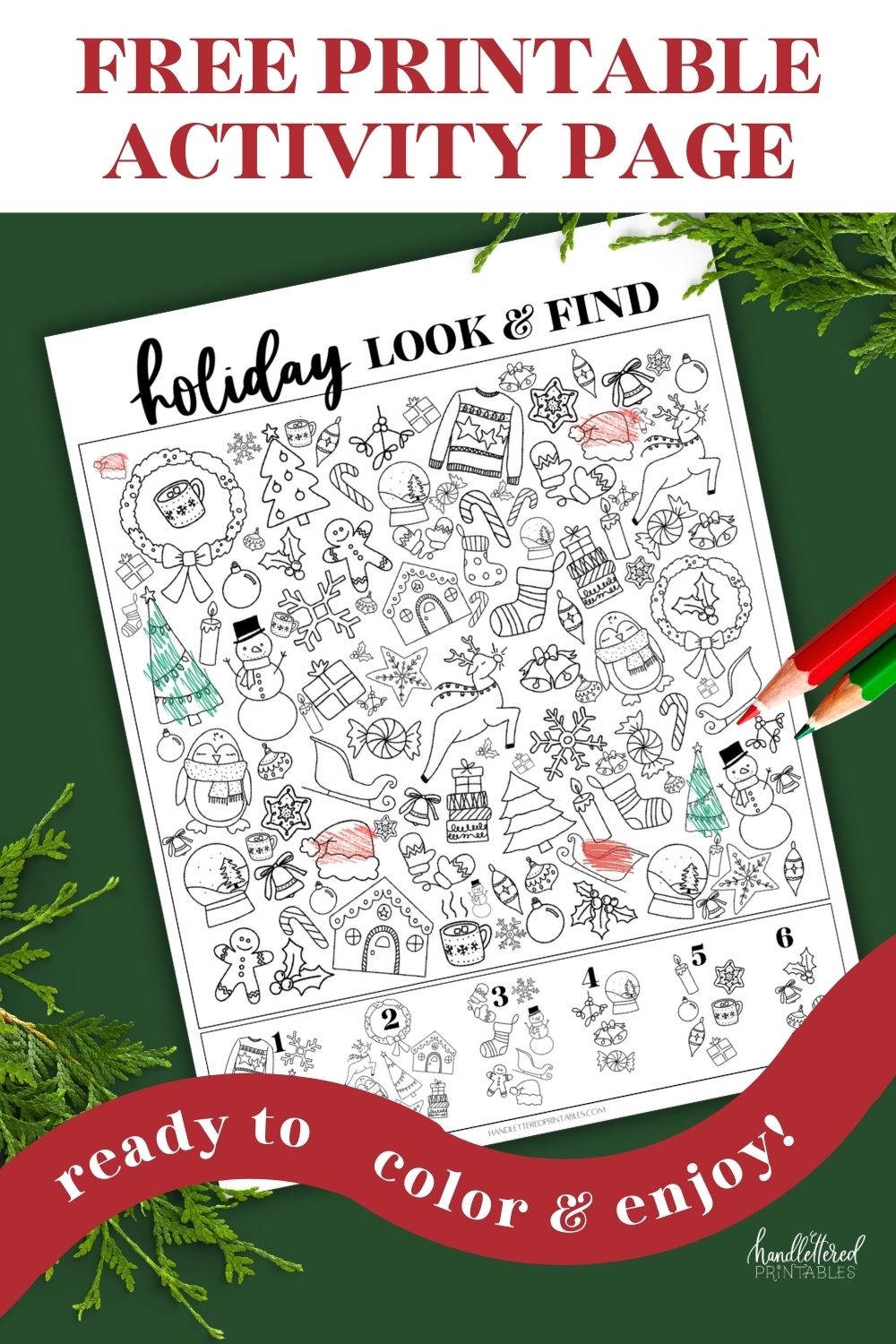Holiday Look Find Find The Hidden Christmas Objects Printable 