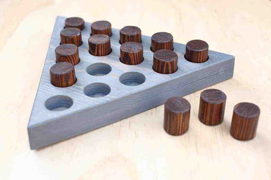 How To Make A DIY Triangle Peg Game TheDIYPlan