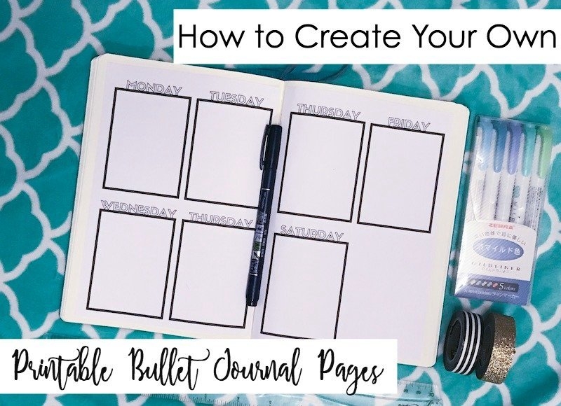How To Make Your Own Printable Bullet Journal Pages No Excel Required 