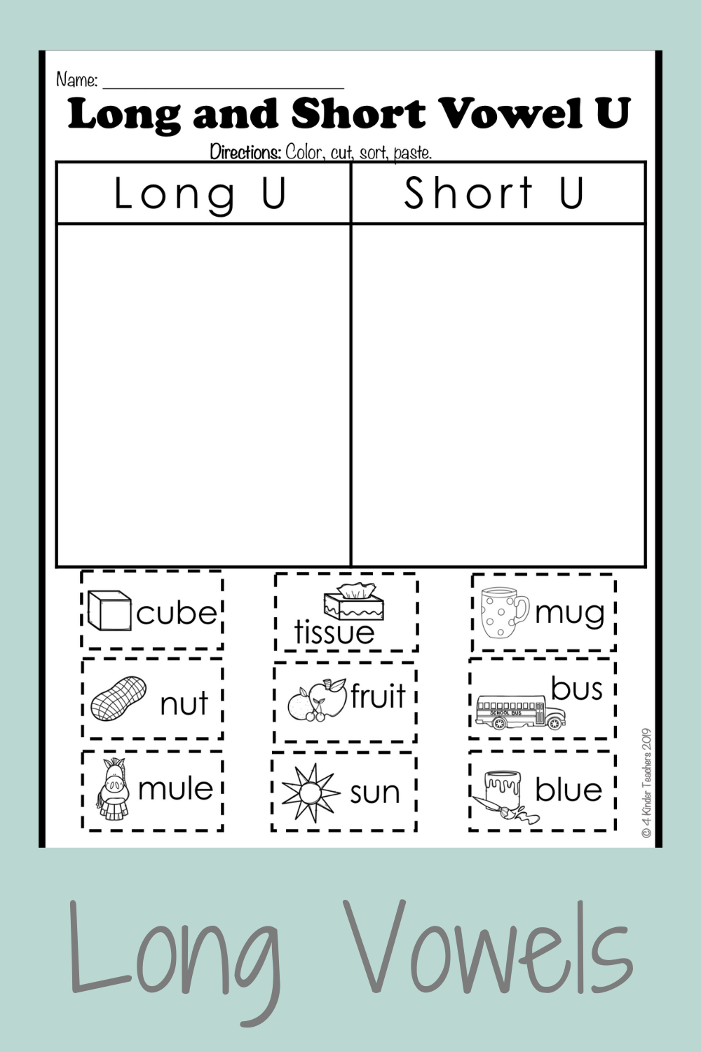 How To Use Long Vowel Worksheets In Your Class 4 Kinder Teachers