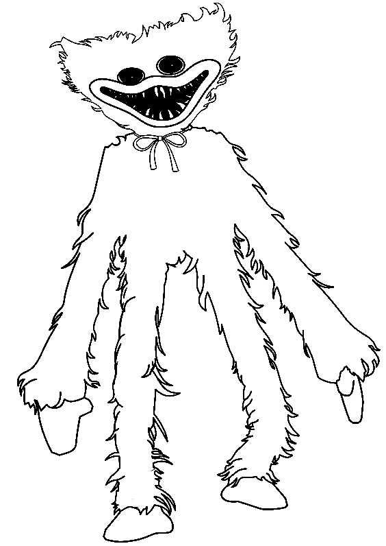 Huggy Wuggy Free Printable Coloring Page Free Printable Coloring Pages