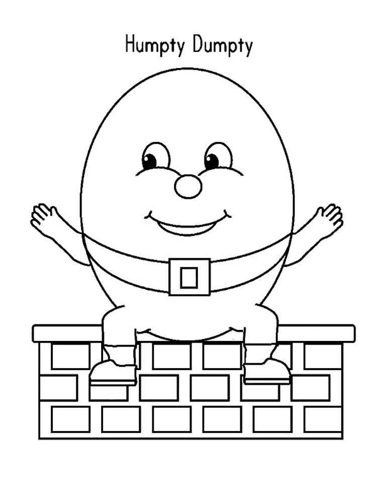 Humpty Dumpty Coloring Pages Free Printable Humpty Dumpty Coloring 