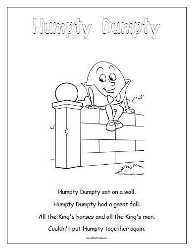 Humpty Dumpty Free Printable