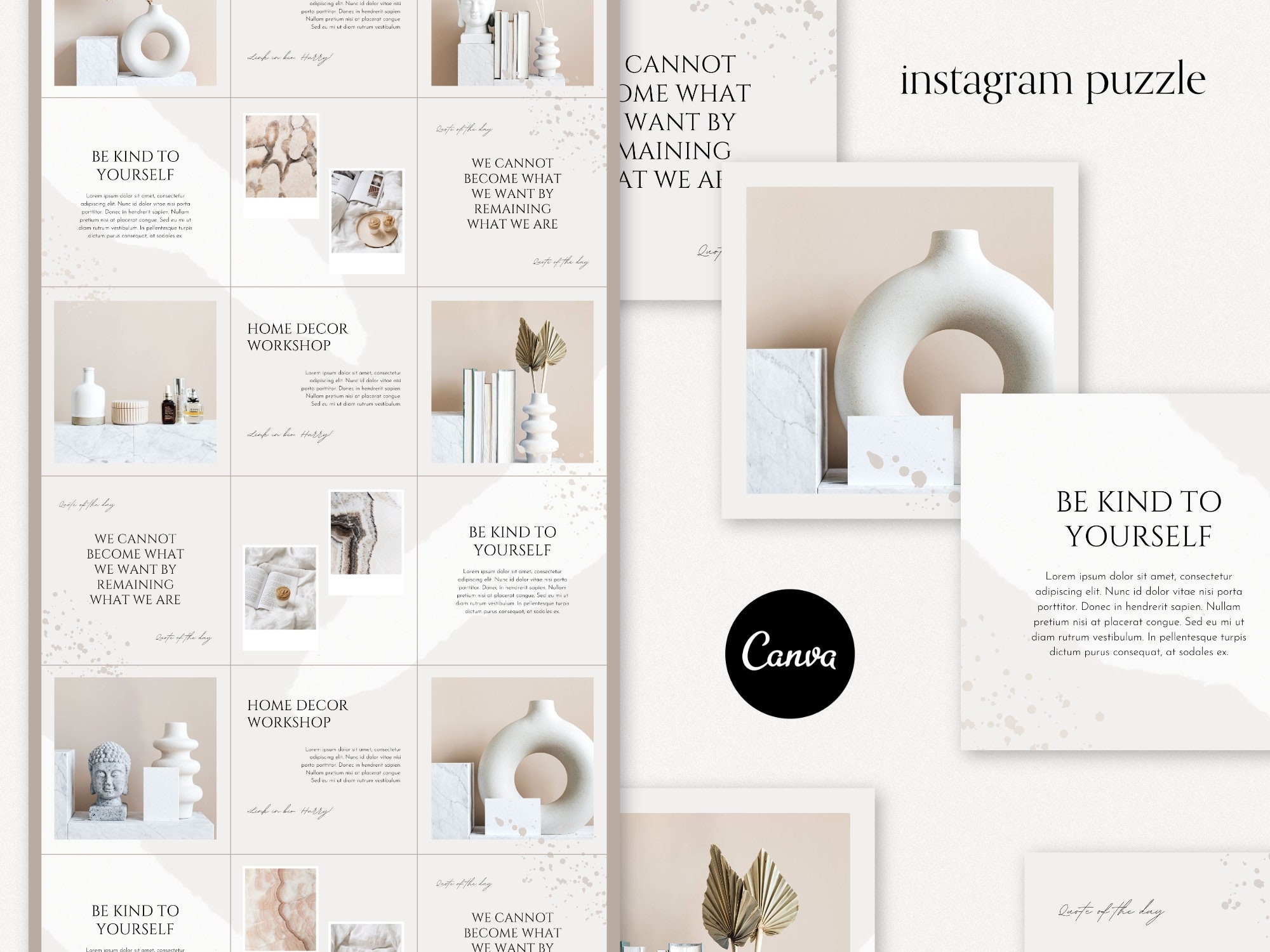 canva instagram puzzle template