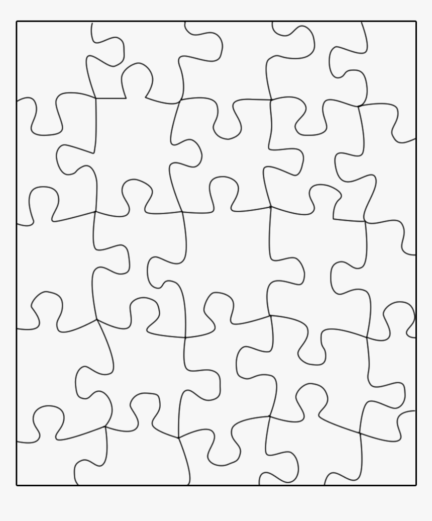 Jigsaw puzzle Cut Out Puzzle Template HD Png Download Kindpng