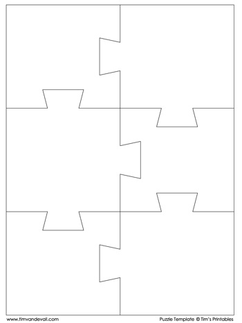 Jigsaw Puzzle Template 6 Pieces Tim 39 s Printables