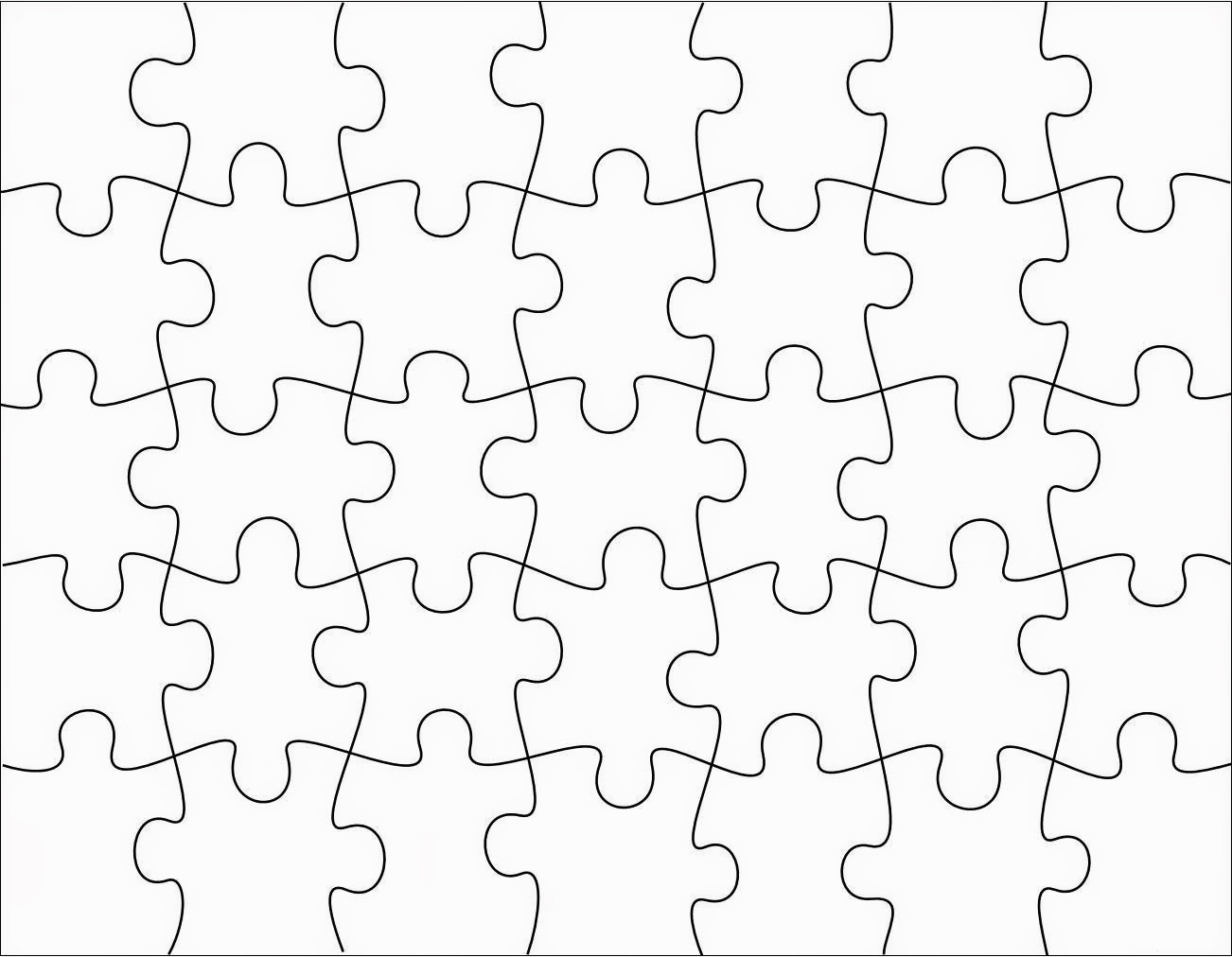 blank jigsaw puzzle template free
