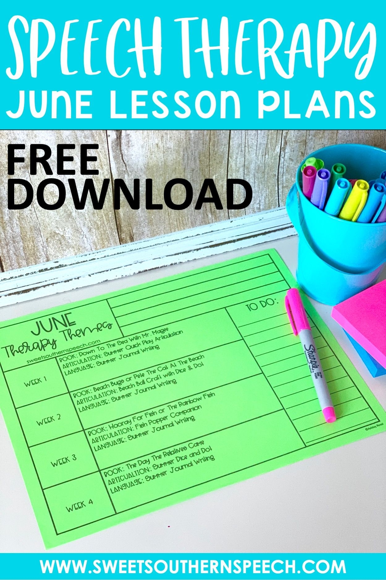 June Speech Therapy Lesson Plans Sweet Southern Speech Speech