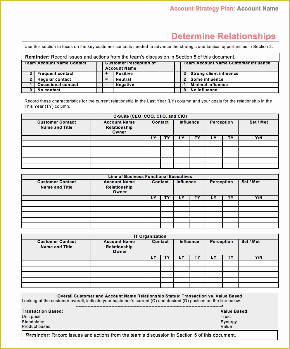 account plan template excel