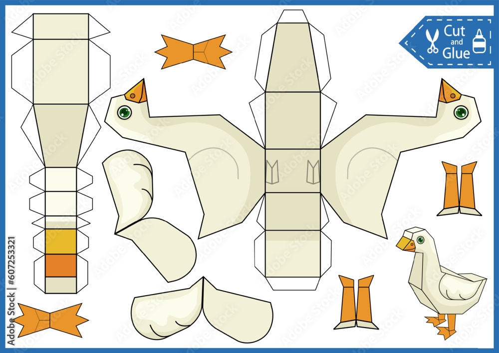 printable animal paper craft template