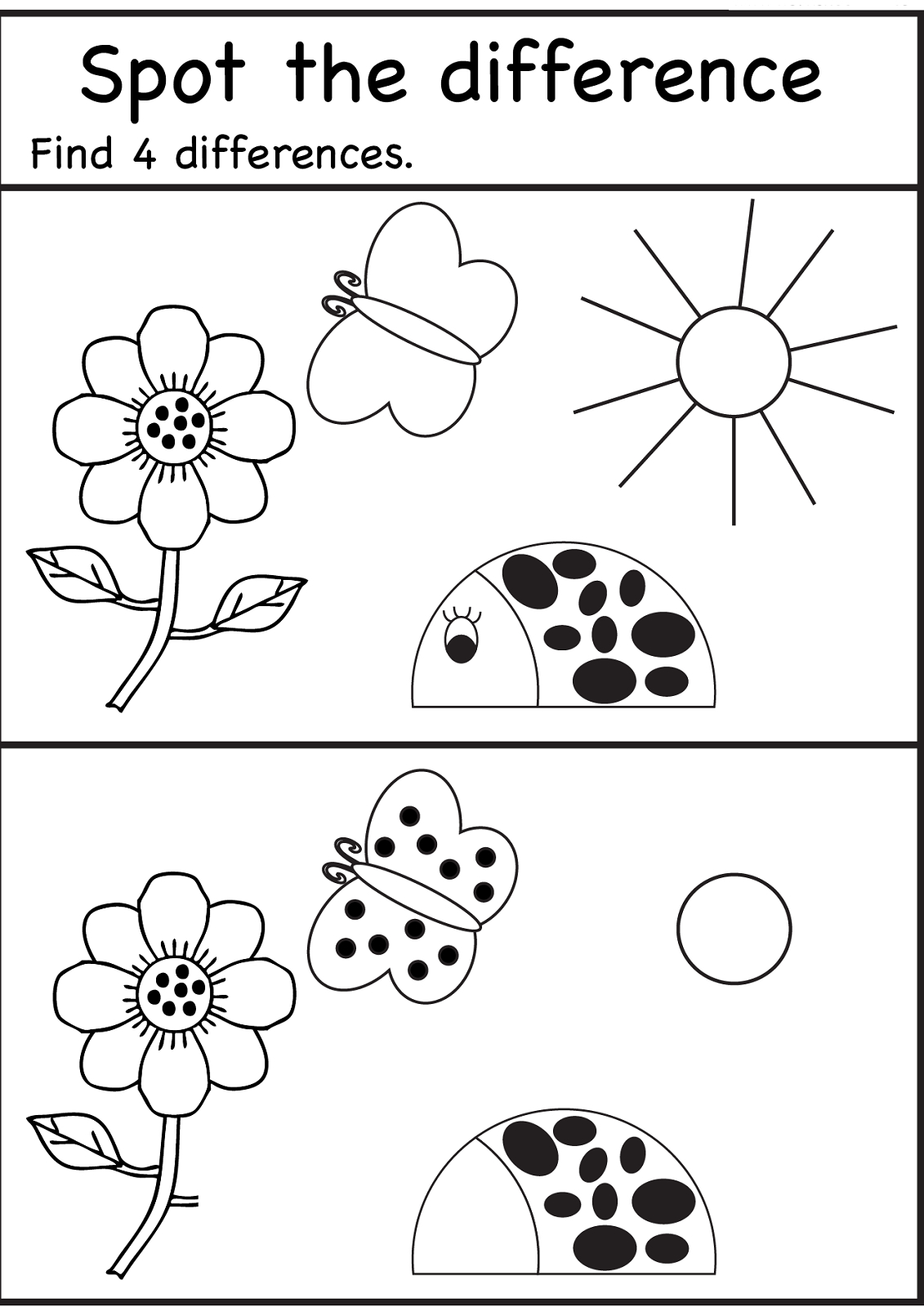 free printable find the difference pictures