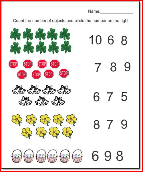 Kindergarten Grade Math Worksheet Worksheets Samples