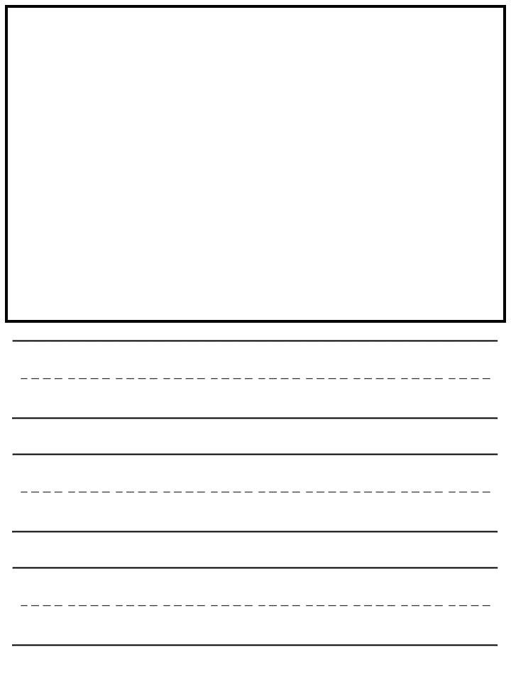 free printable kindergarten writing paper with picture box