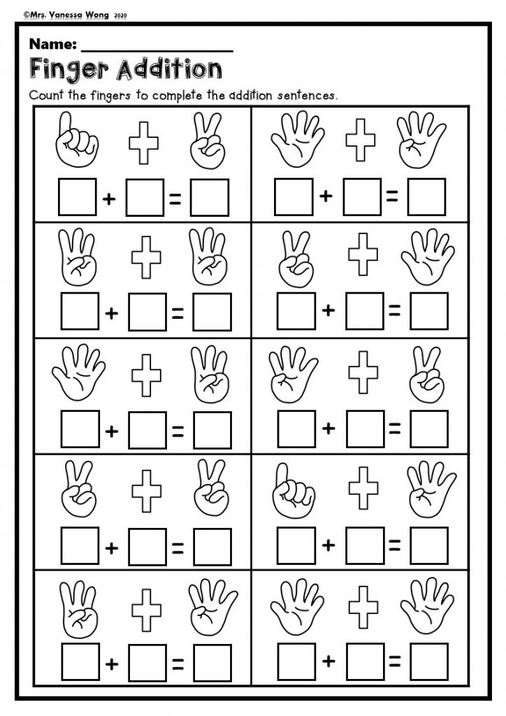 print kindergarten math worksheets