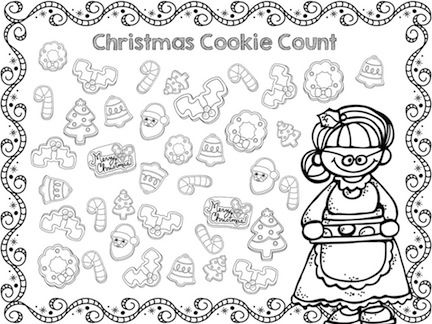 Kindergarten Math Christmas Worksheets