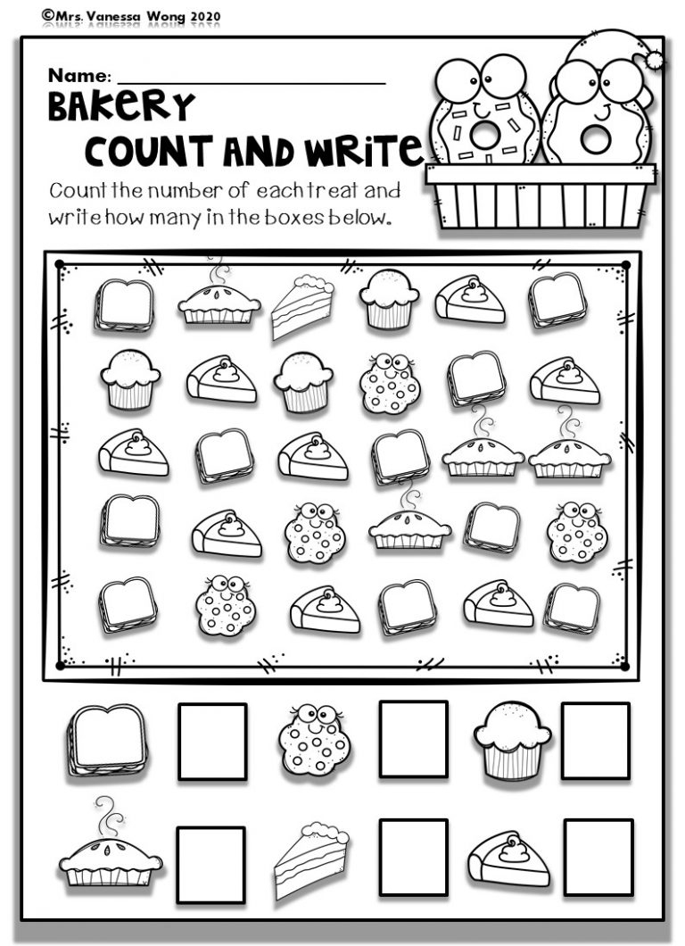 Kindergarten Math Worksheets Number 1 10 Counting Mrs Vanessa Wong