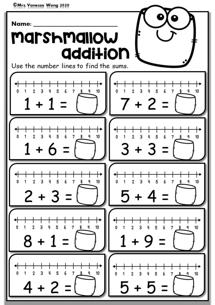number line math worksheets
