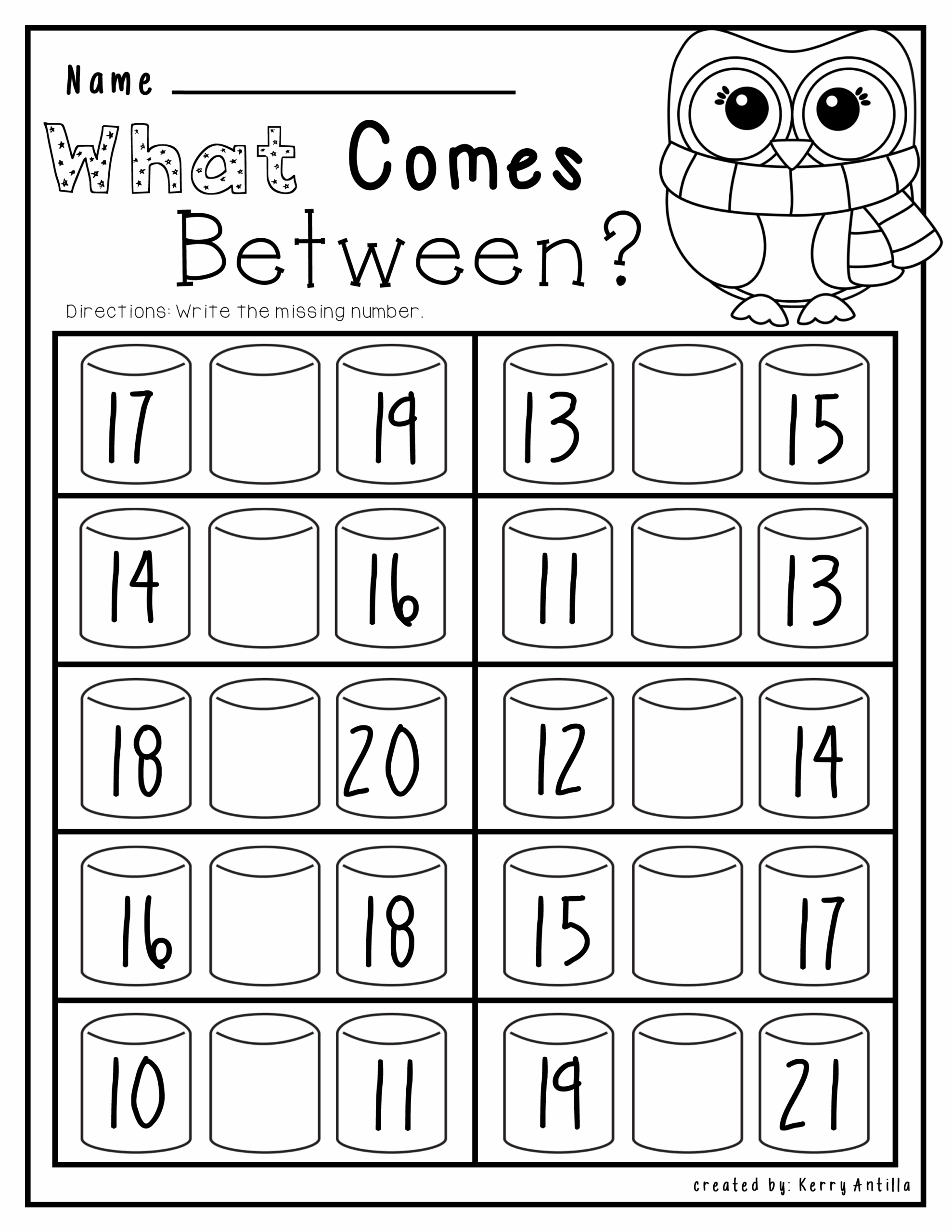 math worksheets printable for kindergarten