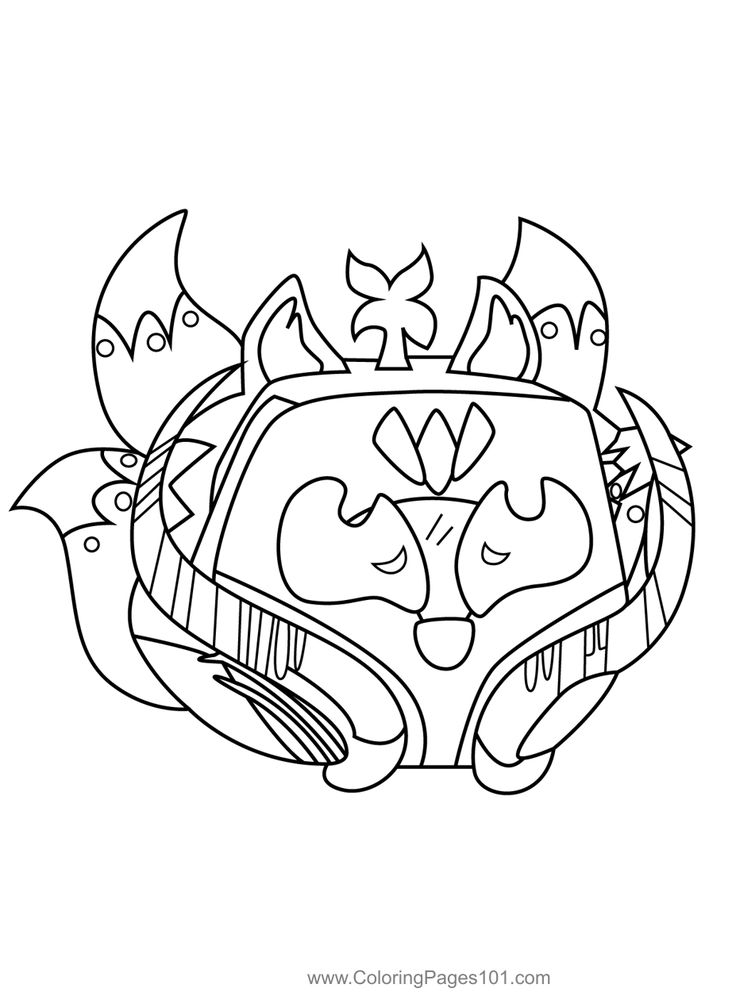 Kitsune Blox Fruits Coloring Page Fruit Coloring Pages Coloring