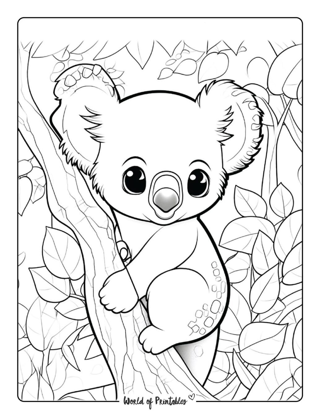 Koala Coloring Pages World Of Printables