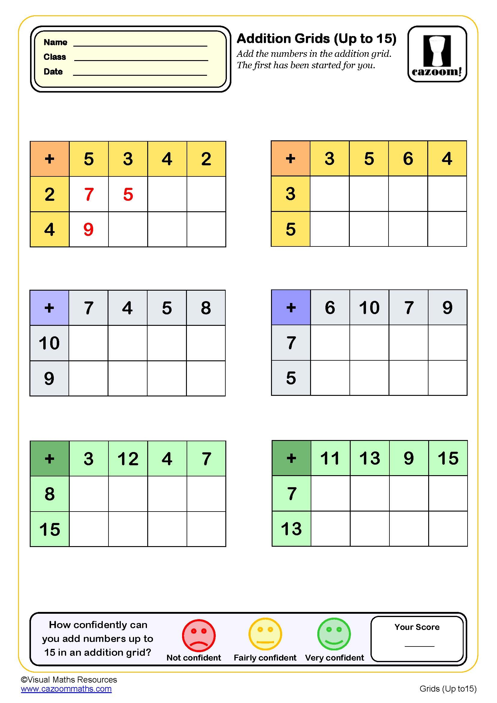 KS1 Maths Worksheets Printable Maths KS1 Worksheets Cazoom Maths 