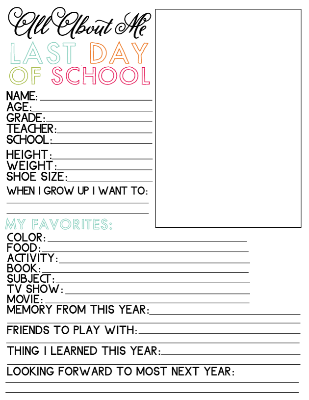 first day of school activities preschool printable