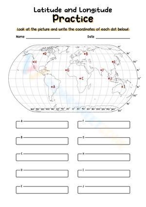 Latitude And Longitude Geography Printable 5th 8th Grade 