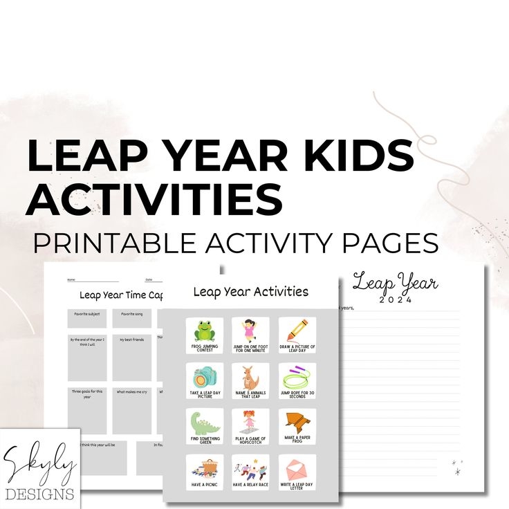 Leap Year Activities Leap Year Kids Activity Leap Year Classroom 