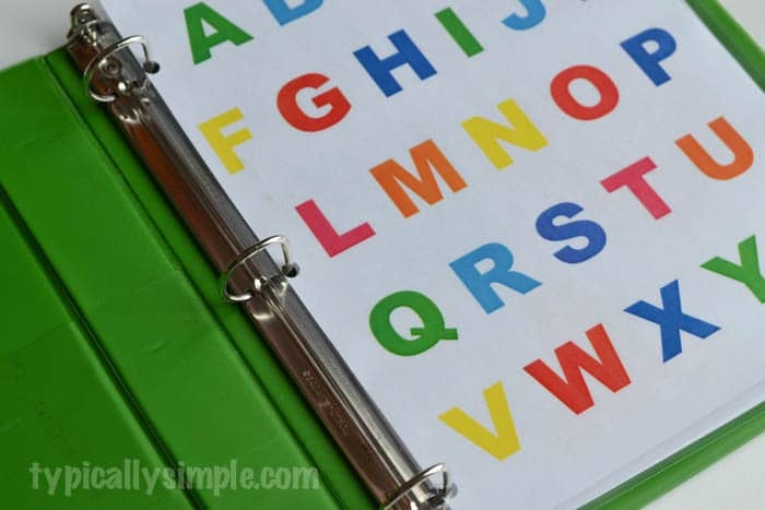 Learning Activities Binder Free Printable Typically Simple