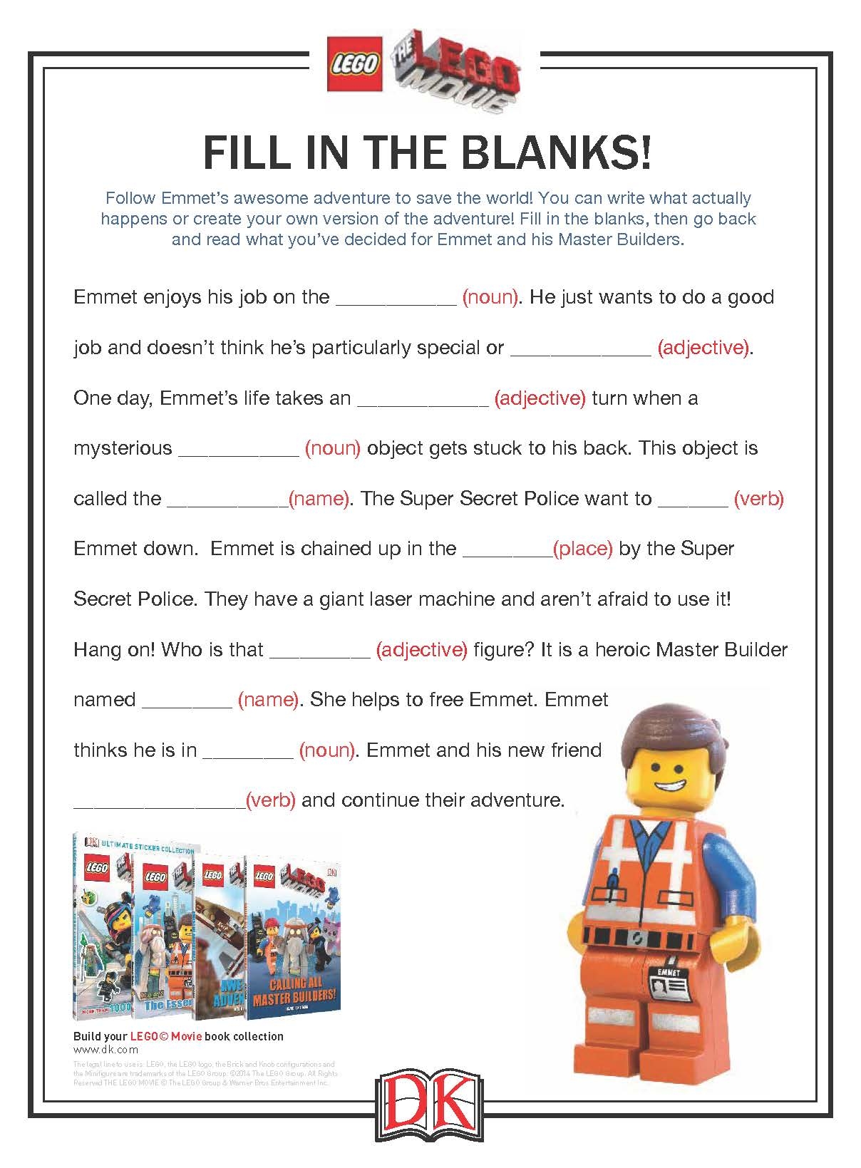 Lego Activities Printable